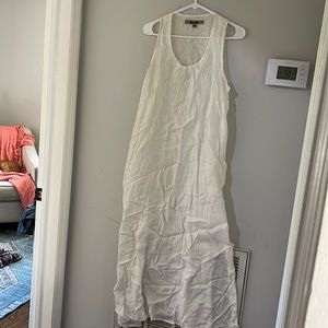 FLAX white maxi 100% linen dress